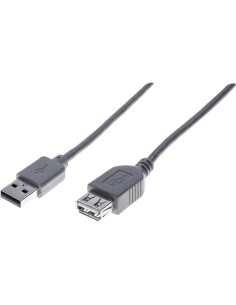 Cable prolongador USB 2.0 tipo A 1 mt.