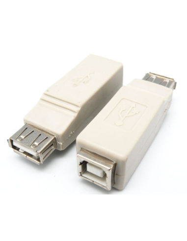 Adaptador USB-A hembra a USB-B hembra
