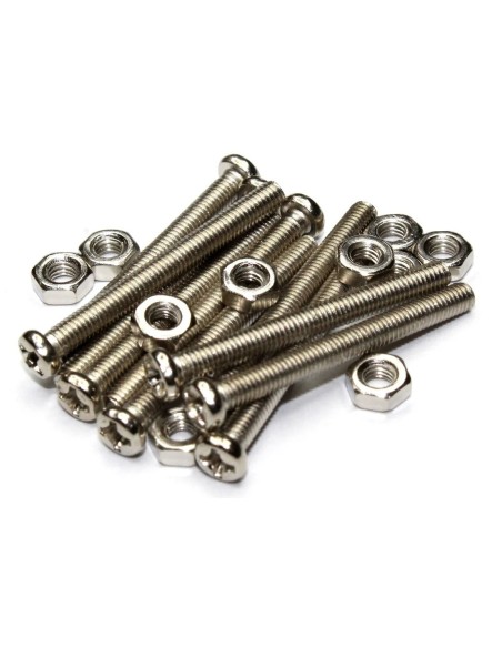 25 TORNILLOS & 25 TUERCAS DE 20mm 1/8W