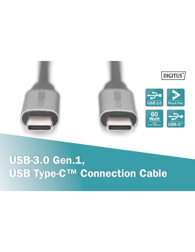 Cable 1mts USB-C macho/macho