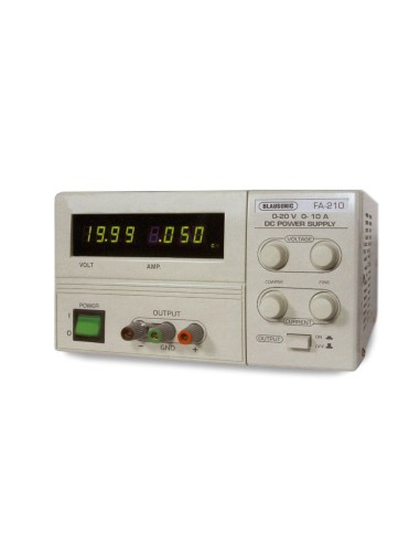 Fuente de laboratorio PROMAX 20V,10A con triple protección