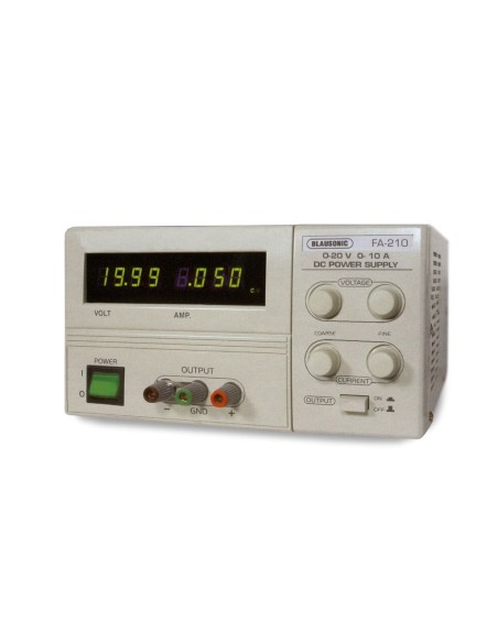 Fuente de laboratorio PROMAX 20V,10A con triple protección