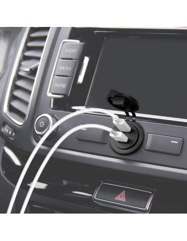 Conector USB A/B dual para chasis