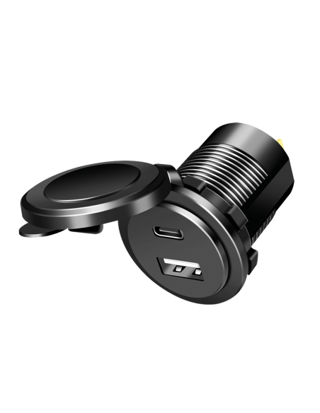 Conector USB A/B dual para chasis