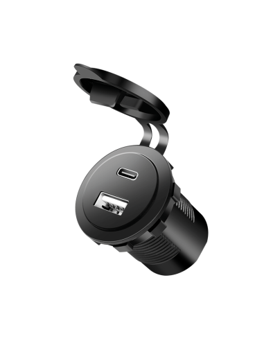 Conector USB A/B dual para chasis