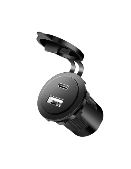 Conector USB A/B dual para chasis