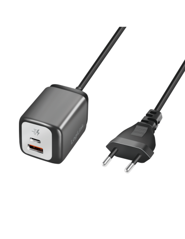 Alimentador dual USB A/C con cable de 1.5mts