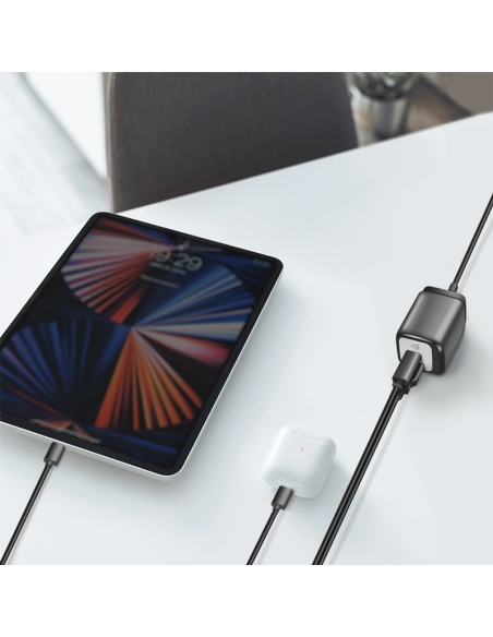 Alimentador dual USB A/C con cable de 1.5mts