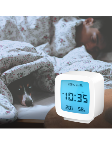 Reloj alarma termo/higrómetro