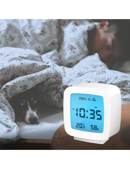 Reloj alarma termo/higrómetro
