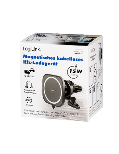 Soporte smartphone para coche con carga wireless