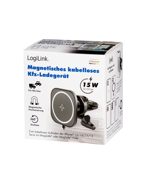 Soporte smartphone para coche con carga wireless