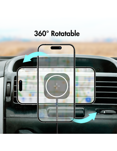 Soporte smartphone para coche con carga wireless