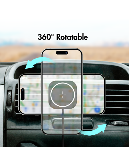 Soporte smartphone para coche con carga wireless