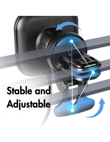 Soporte smartphone para coche con carga wireless