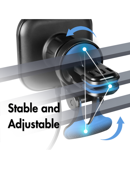 Soporte smartphone para coche con carga wireless