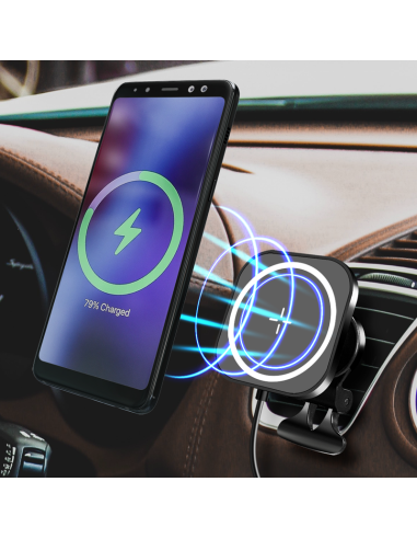 Soporte smartphone para coche con carga wireless