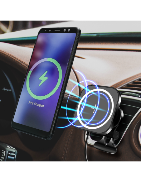 Soporte smartphone para coche con carga wireless