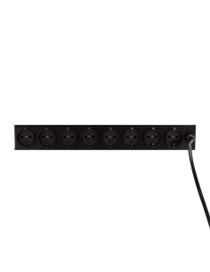 Regleta 8x enchufes 19" 1u con interruptor individual 2