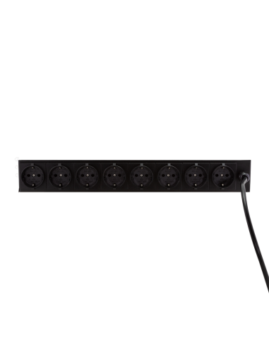 Regleta 8x enchufes 19" 1u con interruptor individual
