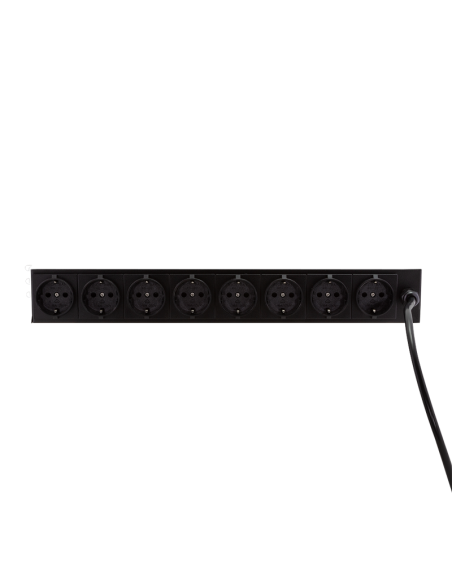 Regleta 8x enchufes 19" 1u con interruptor individual