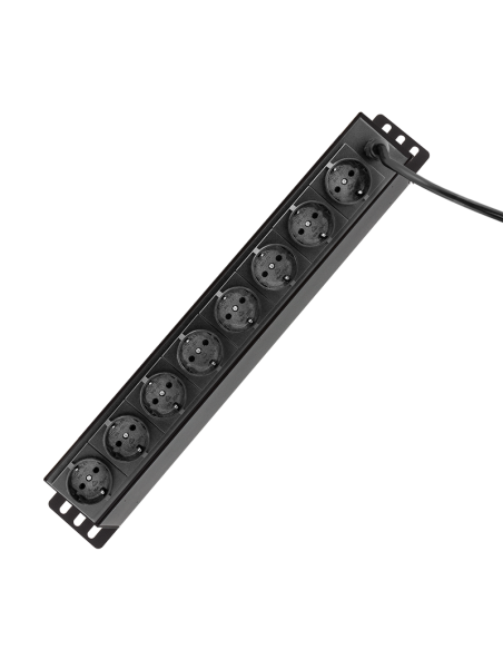 Regleta 8x enchufes 19" 1u con interruptor individual