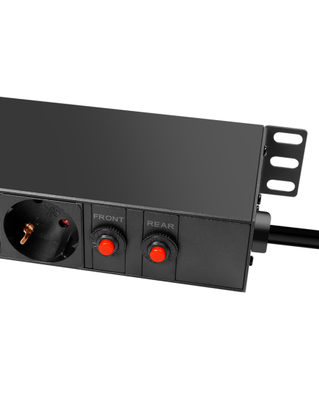 Regleta 16x enchufes 19" doble cara