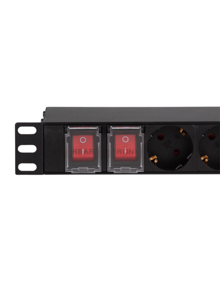 Regleta 16x enchufes 19" doble cara