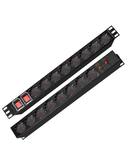 Regleta 16x enchufes 19" doble cara