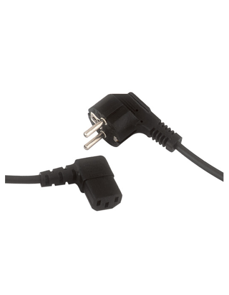 36754/180 Cable de red SCHUKO macho - IEC Hembra acodado