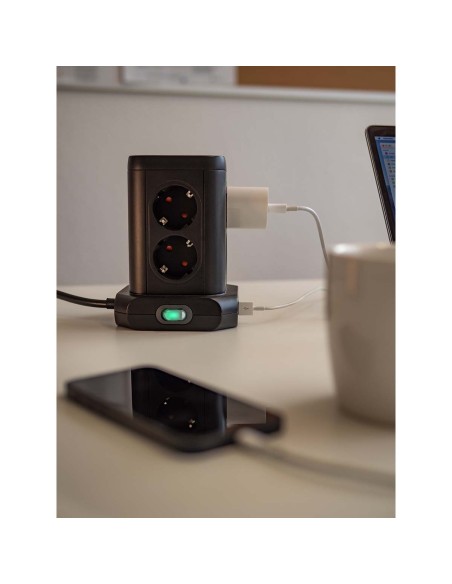 Torre 8 enchufes / 4x USB