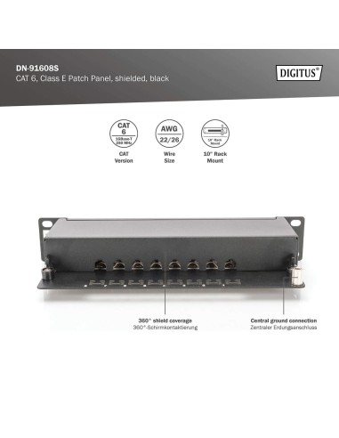Patch panet 8x Cat6 FTP