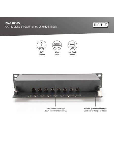Patch panet 8x Cat6 FTP