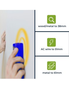 DETECTOR DE VIGAS DIGITAL-DETECTA HASTA 51mm-METAL-MADERA-CABLES 2