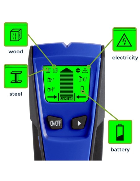 DETECTOR DE VIGAS DIGITAL-DETECTA HASTA 51mm-METAL-MADERA-CABLES