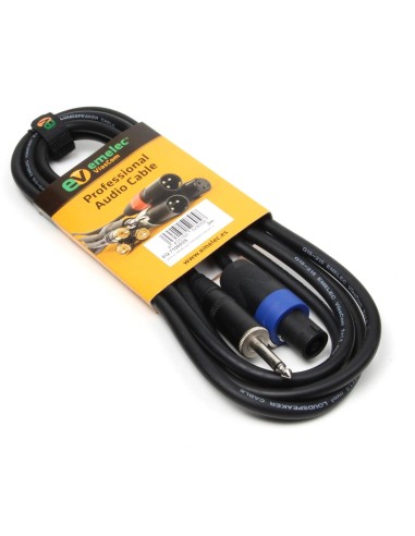 Cable Altavoz 1.5mm² DE 10MTS. Montado Speakon 2 - JACK 6,3 M mono 10mts