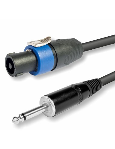 Cable Altavoz 1.5mm² DE 10MTS. Montado Speakon 2 - JACK 6,3 M mono 10mts