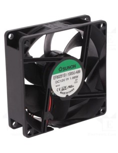 VENTILADOR SUNON 80X80X25mm 12V 2 CABLES