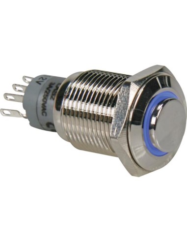 INTERRUPTOR ANTIVANDALICO ARO AZUL 1NA/1NC