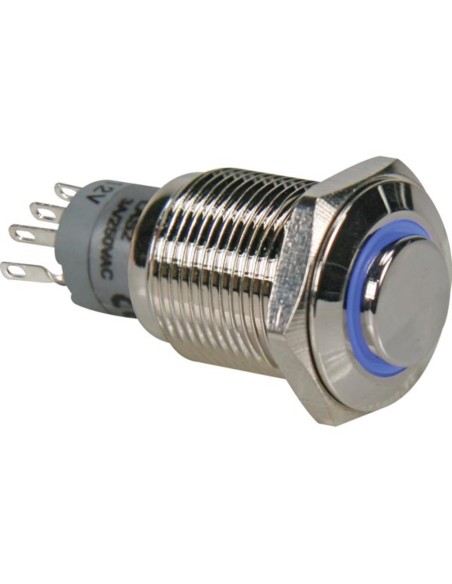 INTERRUPTOR ANTIVANDALICO ARO AZUL 1NA/1NC