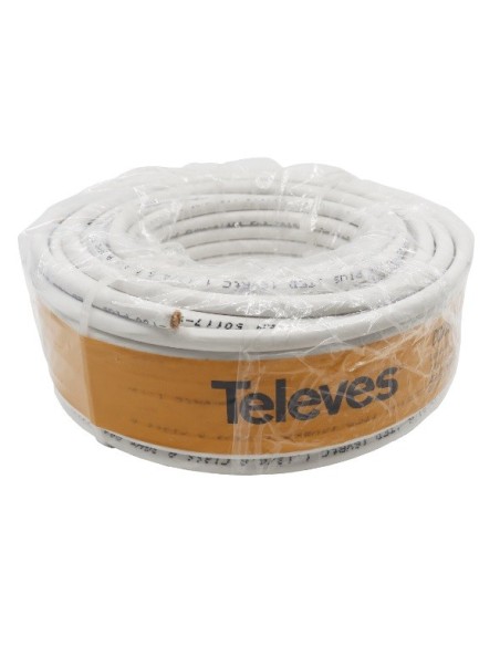 BOBINA 10M CABLE COAXIAL TELEVES PARA ANTENA TRIPLE BLINDAJE