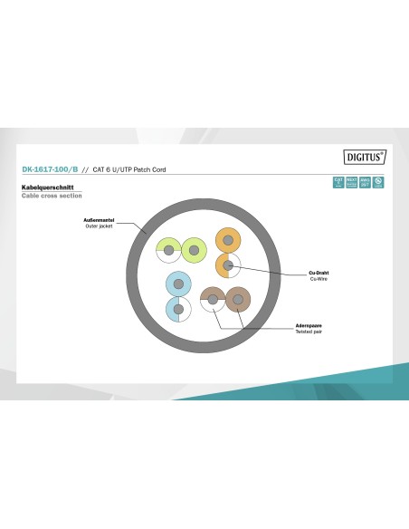10MTS CAT6 UTP RJ-45 LATIGUILLO AZUL
