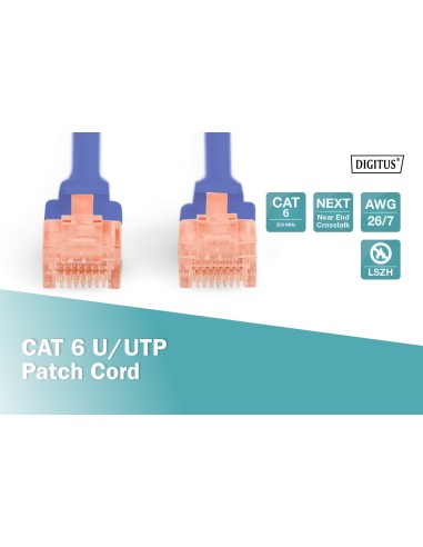 10MTS CAT6 UTP RJ-45 LATIGUILLO AZUL