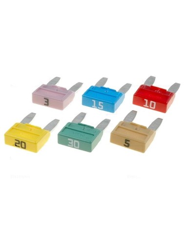 BOLSA DE 10 MINIFUSIBLES DE CLIP 3A-5A-10A-15A-20A-30A