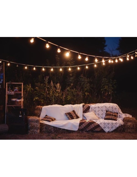 GUIRNALRDA FESTIVA LIGERA DE 20 BOMBILLAS LED E27 BLANCO CALIDO 11MTS