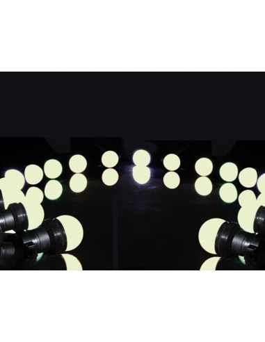 GUIRNALRDA FESTIVA LIGERA DE 20 BOMBILLAS LED E27 BLANCO CALIDO 11MTS