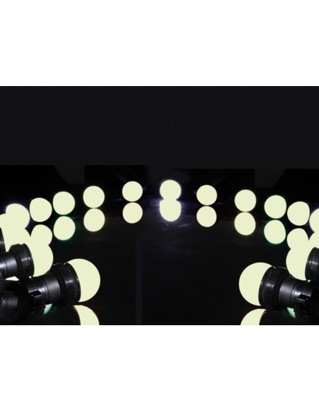 GUIRNALRDA FESTIVA LIGERA DE 20 BOMBILLAS LED E27 BLANCO CALIDO 11MTS