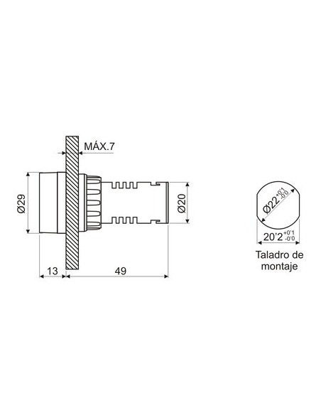 PILOTO INTERMITENTE Y ZUMBADOR 24V