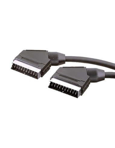 Cable SCART EUROCONECTOR Macho-Macho 1.5MT negro