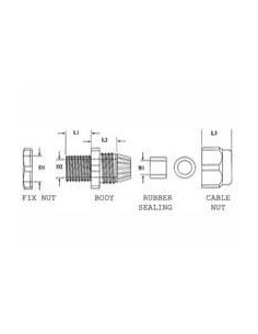 PASAHILOS IP68 METR.9-14MM 2